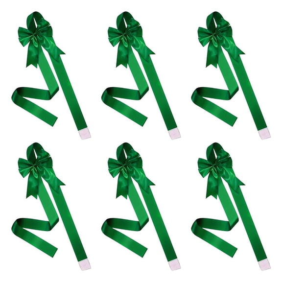 Pekkaxy 6Pack Christmas Velvet Cabinet Door Bows,Festive Large Xmas Bow and Ribbons,Xmas Ribbons Cabinet Door Window Bows for Christmas Festive Party Cabinets Furniture Kitchen Decorations