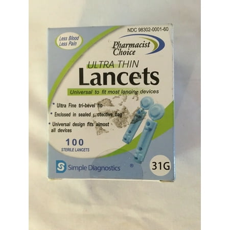 Ultra Thin Design Sterile Lancets Easy Twist & Pull Cap, 100 ct, 6-Pack