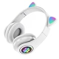 thumbnail image 1 of Injueey Auriculares con orejas de gato Auriculares inalámbricos Música Estéreo Auriculares con azules con micrófono Niños Hija fone Gamer Cables de audio/vídeo Blanco, 1 of 6