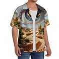 thumbnail image 2 of Naloa Surreal Desert Eye Landscape Men's Loose Fit Cuban Collar Short-Sleeve Shirt, Hawaiian Shirts, Mens Shirts Casual for Everyday Wear Outings-3X-Large, 2 of 5