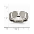 thumbnail image 2 of Titanium Faceted 8mm Satin Band, 2 of 8