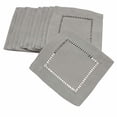 thumbnail image 2 of SARO 6302.GY6S Serviette à Cocktail Carrée 6 Po. Ourlet Classique Gris - Ensemble de 12, 2 of 4