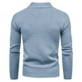 thumbnail image 4 of safuny Men's Basic Sweater Holiday Winter Tops Long Sleeve High Neck Sports Relaxed Casual Solid Fall Trendy Comfy Blue M, 4 of 8