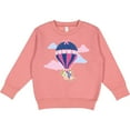 thumbnail image 2 of Inktastic Hot Air Balloon with Flowers and Clouds Toddler Sweatshirt, 2 of 4
