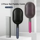 thumbnail image 5 of Peine Juego de 2 piezas de peine de paleta, peine de dientes anchos, masaje del cuero cabelludo, cepillo de pelo con cojín de aire, peine suave antideslizante antiestático, 5 of 8