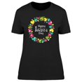 thumbnail image 1 of Cute Colorful Hearts Wreath Tee Women's -Image by Shutterstock, 1 of 2