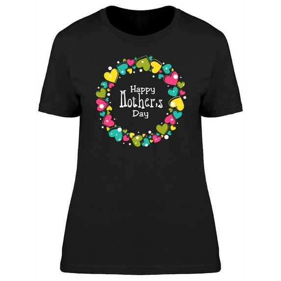 Cute Colorful Hearts Wreath Tee Women's -Image by Shutterstock