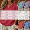 thumbnail image 2 of Womens 3/4 Sleeve Tops Cotton Linen Shirts Embroidered V Neck Boho Blouses Loose Fit Dressy Casual Tunic Top, 2 of 6