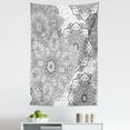 thumbnail image 1 of Mandala Tapestry, Eastern Lace Floral Illustration with Moroccan Effects and Folkloric Feels, Fabric Wall Hanging Decor for Bedroom Living Room Dorm, 5 Sizes, White and Grey, by Ambesonne, 1 of 1