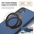 thumbnail image 4 of Allytechgroup Magnetic Case for Samsung Galaxy S23 Plus, Built-in Invisible 360° Rotatable Kickstand, Compatible with MagSafe, PU Leather Slim Shockproof Protective Phone Case Cover, Blue, 4 of 6