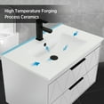 thumbnail image 4 of Eclife 30" Modern Wall Mount Bathroom Vanity  Set with Integrated Sink Top, Faucet, Floating Cabinet, 4 of 10
