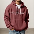 thumbnail image 1 of MHFRRA Sudadera con Capucha, Suave y Cómoda, Ideal para Uso Casual Al Aire Libre y Ropa Deportiva de Estilo Moderno Rojo ladrillo, 1 of 3