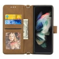 thumbnail image 7 of Mantto Samsung Galaxy Z Fold 3 5G Case, Anti-Scratch Shockproof Magnetic Clasp Cash Slot Lanyard Crossbody Shoulder Strap Flip PU Leather Cover Wallet Phone Case for Galaxy Z Fold 3, Brown, 7 of 7