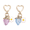 #A Purple Blue Strawberry 2Pcs, variant on 2Pcs Bow Pearl Keychain for Women, Satin Bow Wristlet Key Ring, Cute Pearl Beaded Bag Charm Pendant, Fashion Purse Handbag Backpack Car Key Accessories