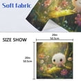 thumbnail image 5 of Napkin Satin Napkin 20*20Inchx1 Kitchen Towel Dinner Plate Towel Decorative Towel Napkin Tea Towel Suitable For Kitchen Table White Cartoon Elf, 5 of 8