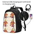 thumbnail image 2 of Pofeuu Frog Sitting On Mushroom Print Storage Laptop Backpack with USB Charging Port[Water Resistant] College Computer Bookbag Fits, 2 of 7