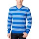 thumbnail image 1 of Tommy Hilfiger Mens Carrington Striped V Pullover Suéter, Azul, XX-Large, 1 of 1