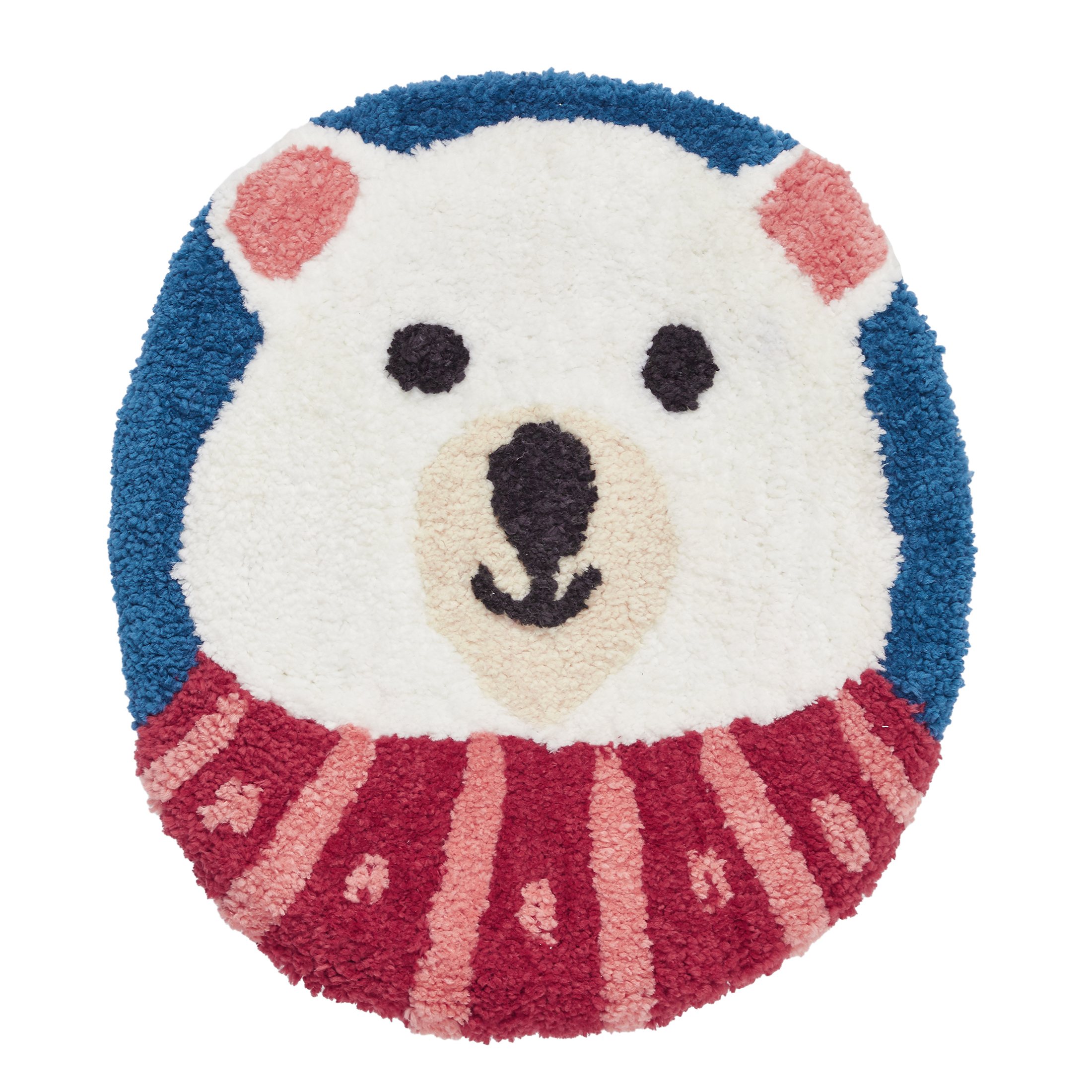 Holiday Time Polar Bear Navy Cotton/Polyester Bath Rug Set, Non-Slip, 3 Pieces