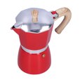 thumbnail image 4 of Stovetop Moka Pot, Ergonomic Handle Design Coffee Kettle 300ML Comfortable Grip  For Home For Office Red, 4 of 8