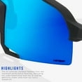 thumbnail image 6 of 100 Percent S3 HiPER Blue Multilayer Mirror Lens Sunglasses with Durable and Lightweight Polycarbonate Frame (Matte Black), 6 of 7