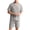 Gray, variant on Bovxnpu Mens Pajamas Set Short Sleeve Lapel Pocket Elastic Waist Pajamas Sleepwear