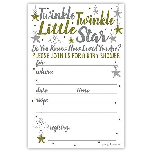 wallpapers Blank Twinkle Twinkle Little Star Baby Shower Invitations twinkle twinkle little star baby shower invitations 20 count with envelopes