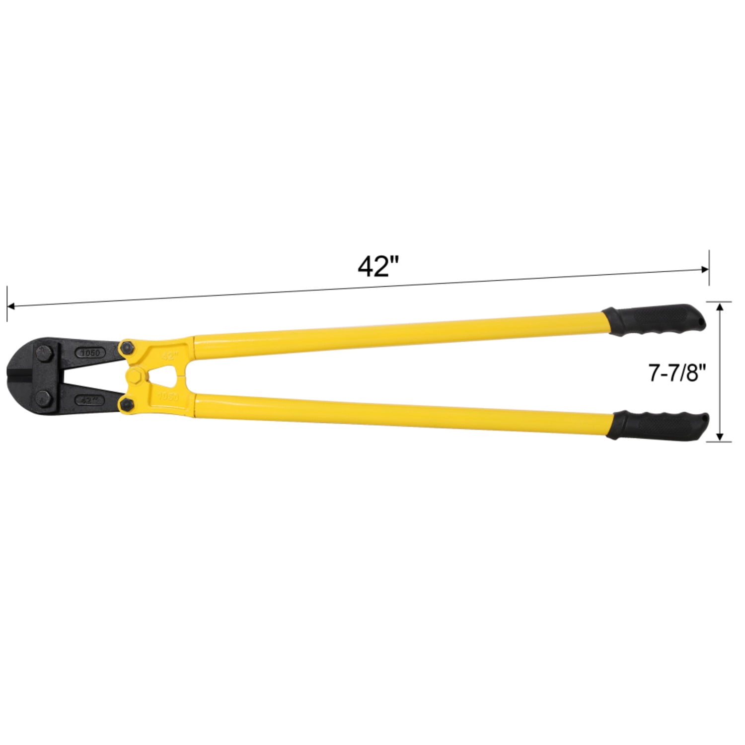 42" Heavy-Duty Medium Bolt Cutter for Fence, Steel Wire, Chain, Screws, Rivets & Medium Padlocks, Ergonomic Soft Rubber Grip Handle