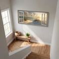 thumbnail image 7 of Beach Window Canvas Wall Art - Large Coastal Picture Landscape Canvas Prints Tropical Sea Paintings, Horizontal Summer Seascape Artwork for Living Room Bedroom, 7 of 7