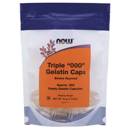 000 Capsules - NOW Supplements, Empty Capsules, Triple