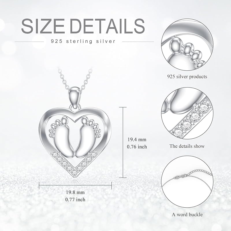 Diamond Heart Necklace 925 Sterling Silver Sea Turtle Flamingo Fox Rose Flower Mushroom Frog Teddy Bear Gymnast Butterfly Feet Three Hearts Pendant Necklaces for Women Heart Jewelry Gifts
