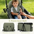 thumbnail image 5 of LINLUX 2 Kids Wagon Stroller, Foldable Outdoor 2-Seat Stroller Wagon, Removable Canopy, 55 Pound, Green, 5 of 9