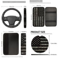 thumbnail image 5 of Uorisanigo Car Seat Cover Sets Full Set, Camo American Flag with Steering Wheel Cover Seat Belt Pad Armrest Protector Head Rest Covers Gear Shift & Handbrake Covers Car Coasters Key Chain Universal, 5 of 7
