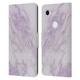 thumbnail image 1 of Head Case Designs Officially Licensed Nature Magick Marble Metallics Purple Leather Book Wallet Case Cover Compatible with Google Pixel 3a, 1 of 6