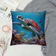 thumbnail image 2 of COMIO  Sea Turtle Throw Pillow Covers,Ocean Tropical Fish Pillow Cases Decorative Square Pillowcases for Home Bed Sofa Living Room Farmhouse Outdoor, 2 of 5