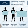 thumbnail image 6 of HALLEY Turkish Bath Towels Set - 8 Piece Bathroom Set, Ultra Soft, Machine Washable, Highly Absorbent, 100% Cotton - Luxury Spa Quality - White, 6 of 11