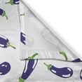 thumbnail image 3 of Ambesonne Eggplant Kitchen Curtains, Eggplants Food Cartoon, 55"x39", Purple and White, 3 of 3