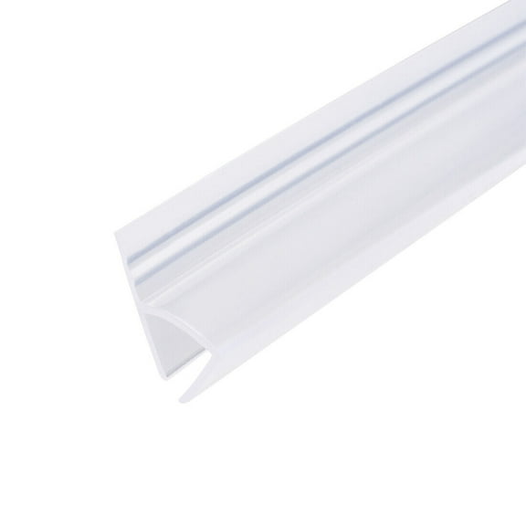 uxcell Frameless Glass Shower Door Sweep Seal h-Type 39.37" Length - Fits 1/4" (6mm) Glass with 10mm Drip Rail - Silicone Rubber Water Barrier