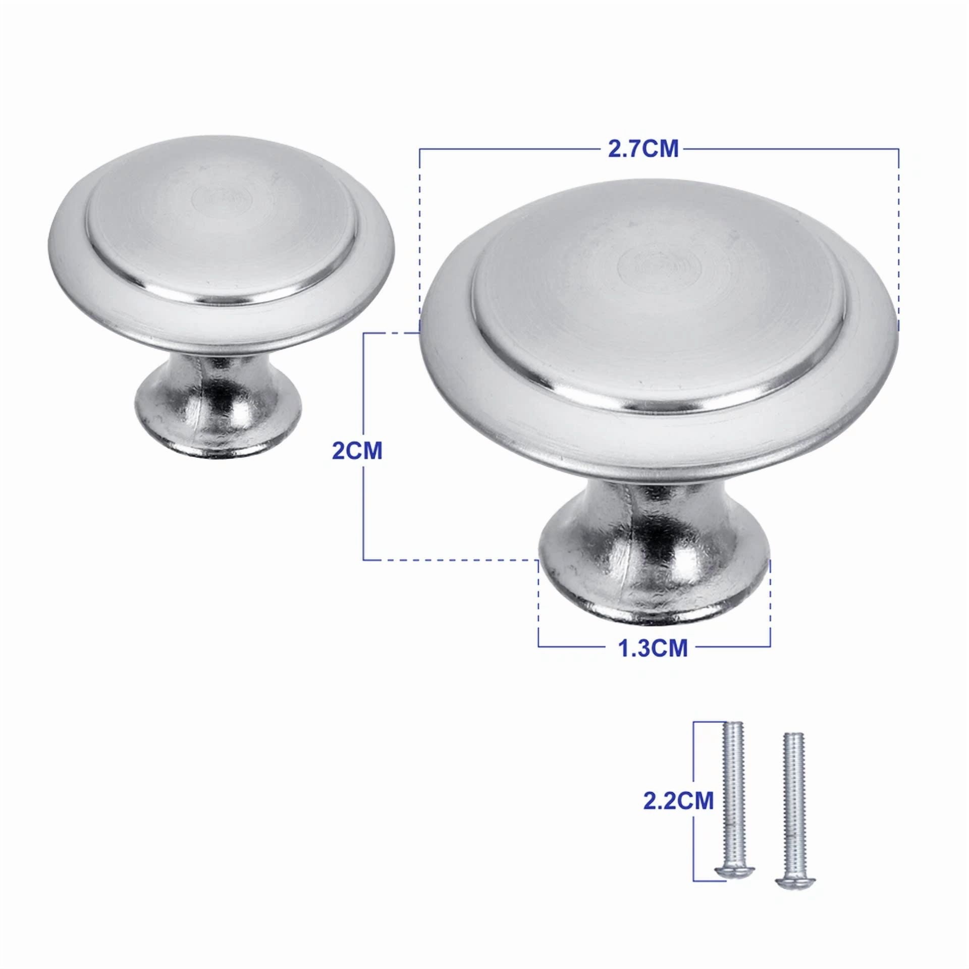 40 Pcs Brushed Drawer Knobs Stainless Steel Cabinet Handles Kitchen Door Pulls