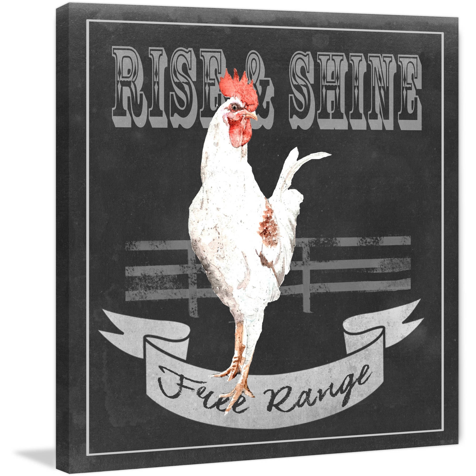 Marmont Hill "Chalkboard Rise & Shine" Painting Print on Wrapped Canvas