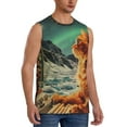 thumbnail image 2 of Daiia Space Adventurer Cat Printed Men's Tank Tops,Casual Soft Sleeveless Gym Muscle Shirts Bodybuilding Tee-3X-Large, 2 of 8