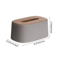 thumbnail image 3 of Linnome Minimalist Vertical Striped Tissue Box Rectangular Decorative Napkin Storage Holder Dust Proof Tissue Case for Bedroom Bathroom Living Room, 3 of 6