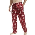 thumbnail image 4 of Onimisc Mens Satin Pajama Pants Set, Silky Feeling Sleep & Lounge Pants, PJ Bottoms with Pockets and Button Fly, 3 Pack, 4 of 8