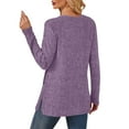 thumbnail image 5 of FDGIU Women's Ribbed Knit Pullover - Long Sleeve Crewneck Tunic Top, Fall Winter Casual Sweater, 5 of 5