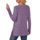 thumbnail image 5 of HongQid Womens Sweaters Crewneck Long Sleeve Shirts with Pockets Fall Outfits 2025 Fashion Winter Clothing Side Slit, 5 of 5
