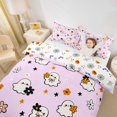 thumbnail image 3 of Homewish Girly Halloween Kawaii Ghost Twin Duvet Cover,Floral Bow Print Twin Bedding,Light Lavender White,Halloween Reversible,2pcs,1 Duvet Cover and 1 Pillowcase, 3 of 6