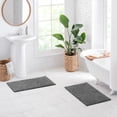 thumbnail image 2 of Better Homes & Gardens Ultra Soft Polyester 2 Piece Bath Rug Set , 20" x 34" and 20" x 34", Grey Shadow Heather, 2 of 9