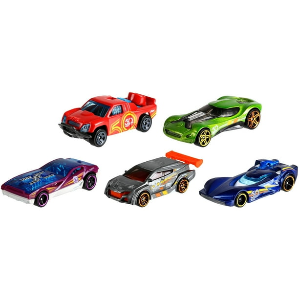 Hot Wheels 50th Anniversary Track Stars Vehicles, 5-Pack - Walmart.com