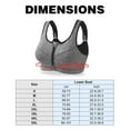 thumbnail image 2 of Graflsoa High-Impact Front-Zip Sports Bra with Adjustable Back Closure, Moisture-Wicking & Breathable Mesh, Removable Padding, Full Cup Support for Yoga, Fitness, and Running - Orange, Size 4XL, 2 of 7