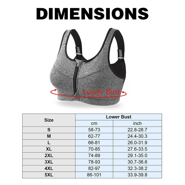 Shockproof Adjustable Bras M Size With Front Zipper No Steel Ring Perfect  For Yoga And Womens Outfit From Hebaohua, $12.97