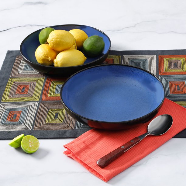 Gibson Home Soho Lounge Blue 8.86Inch Dinner Bowls, Set of 2 Walmart